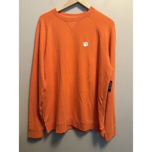 Johnnie-O Clemson University Freeman Crewneck Fleece Sweatshirt Orange Large Nwt